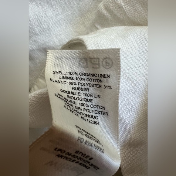 Aritzia Wilfred Wander Linen Blouse Organic Linen Bustier Blouse Size S White - Picture 9 of 9